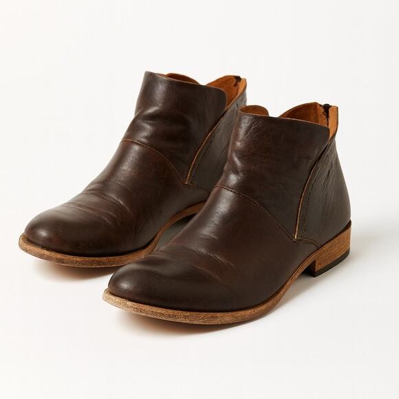 Kork Ease Ryder Dark Brown Bourbon Ankle Boots Leather - Picture 1 of 15